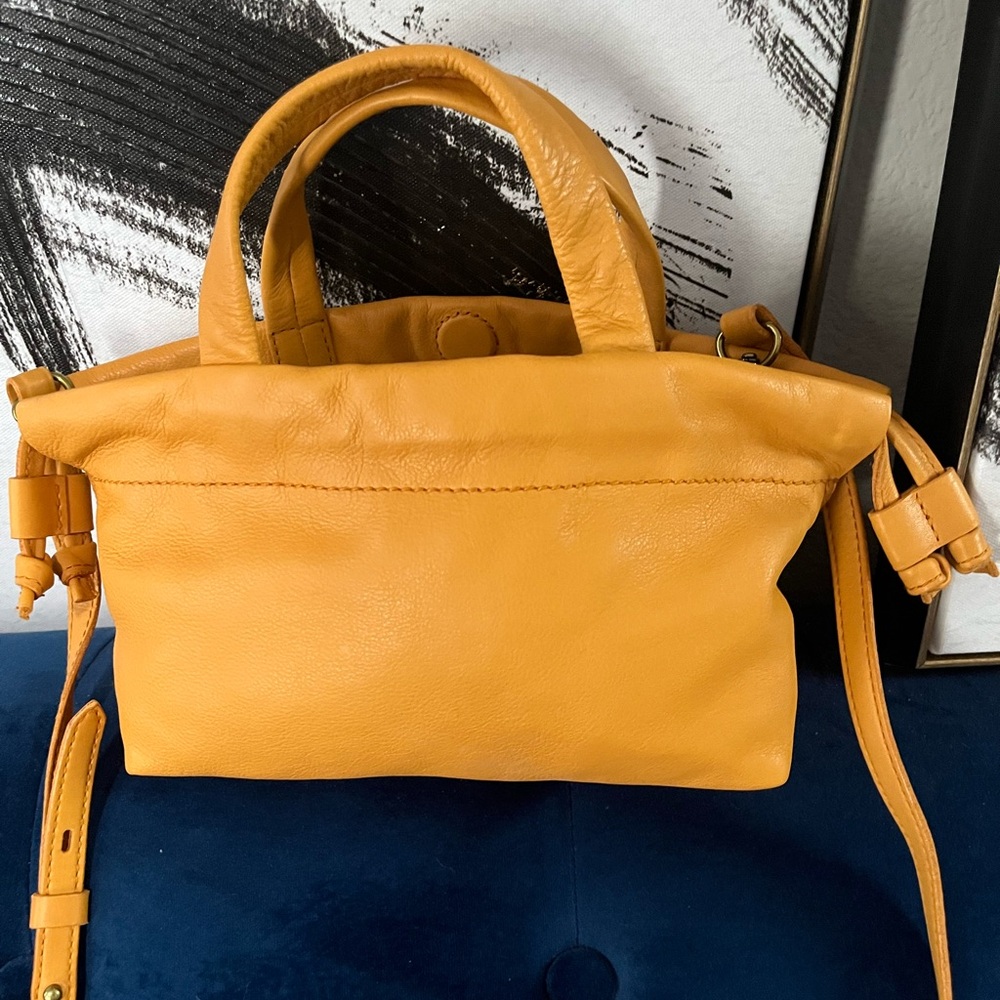 Madewell Mustard Yellow Leather Crossbody Satchel